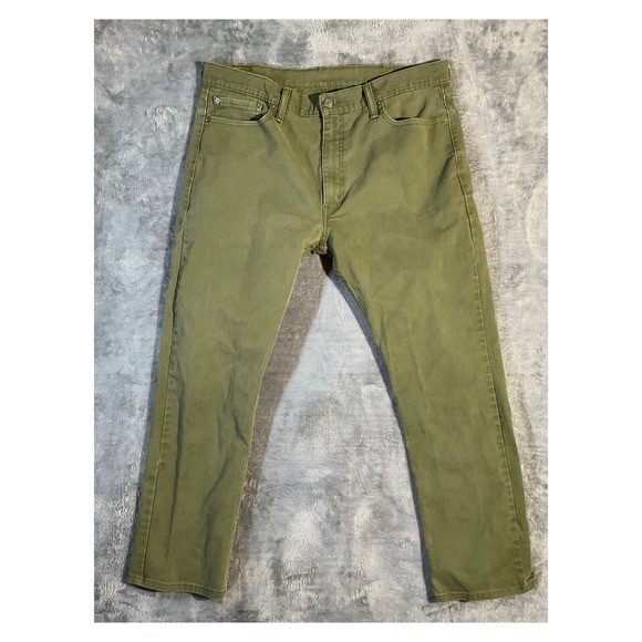 Levi's Other - Levi's 513 Men's Slim Straight Jeans Olive Green Size 38x30
